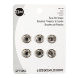 Dritz Nickel Sew On Snaps Size 2 - 6ct