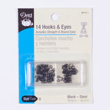 Dritz 14 Black Hooks & Eyes - Size 0