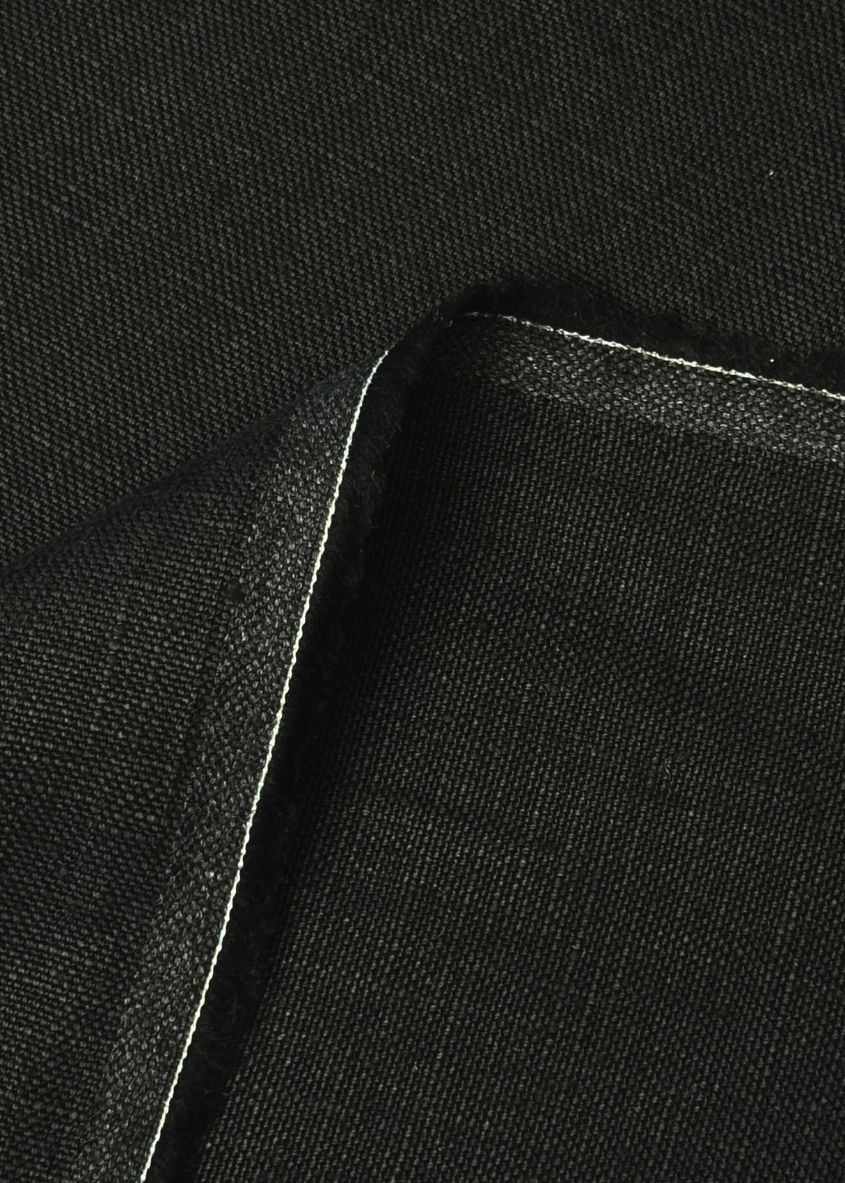 Pure Linen Black 10.5oz Fabric