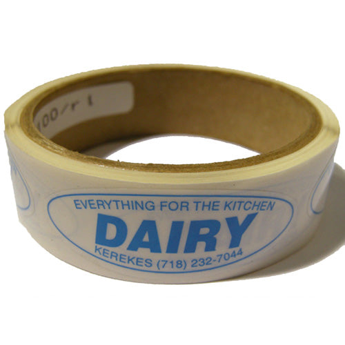 Dairy Label Stickers, Roll of 100
