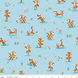 Quilting Cotton 100 Aker Woods Tigger Bounce Sky Riley Blake