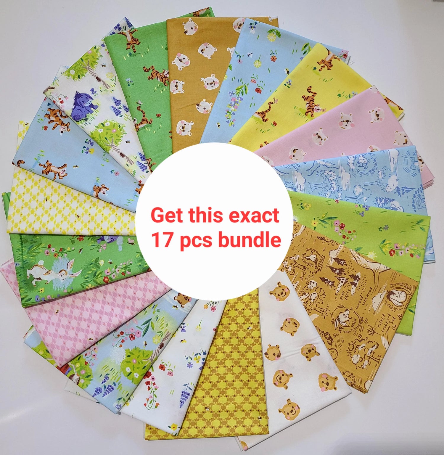 Fat Quarter Bundle 100 Aker Woods Winnie the Pooh Riley Blake