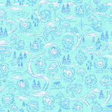 Quilting Cotton 100 Aker Woods Winnie the Pooh Map Sky Riley Blake Designs