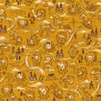 Quilting Cotton 100 Aker Woods Winnie the Pooh Map Gold Riley Blake Designs