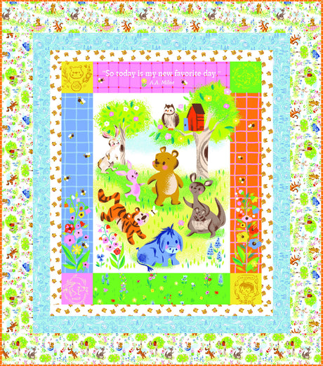 Fabric Panel 100 Aker Woods My Favorite Day Riley Blake Winnie the Pooh