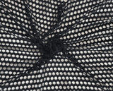 Cotton Spandex Fishnet Knit Black
