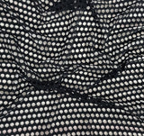 Cotton Spandex Fishnet Knit Black