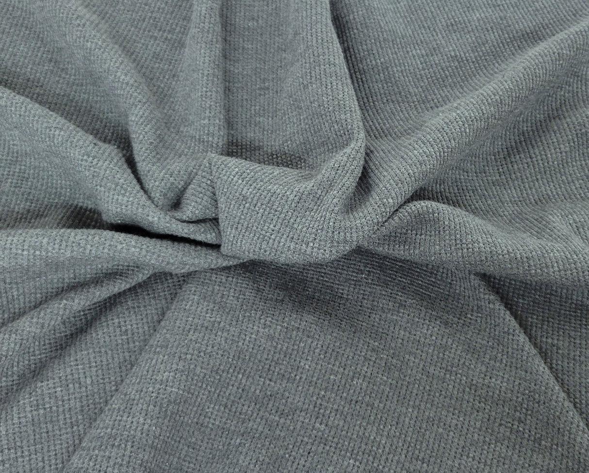 Cotton Thermal Knit Dark Heather Gray
