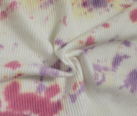 Cotton Thermal Knit Tie Dye Fabric