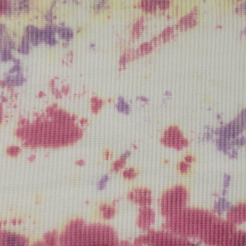 Cotton Thermal Knit Tie Dye Fabric