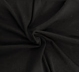 Black Cotton Rib Knit Fabric