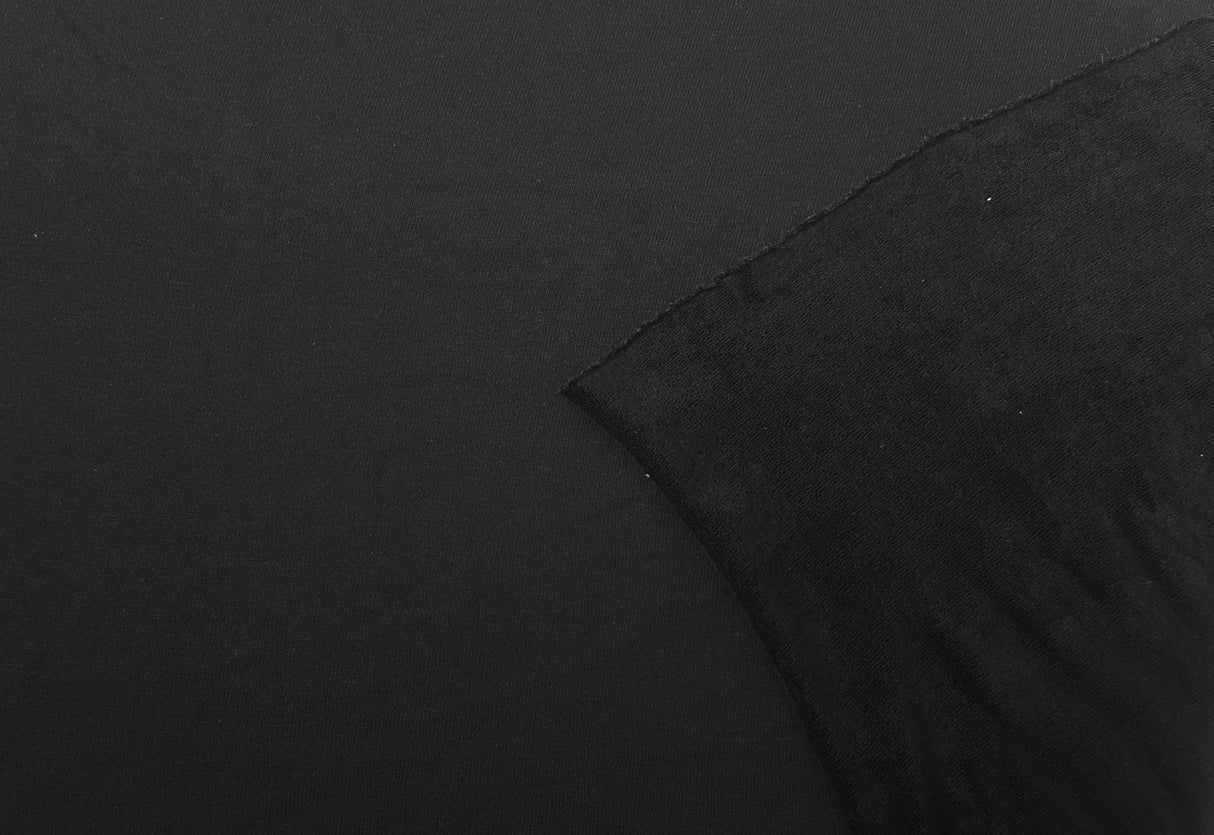 Cotton Brushed French Terry Knit Black