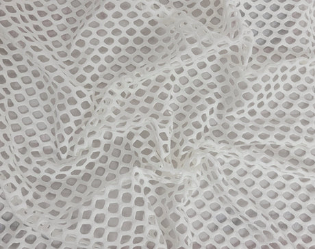 Cotton Fishnet Knit Off White Big Holes