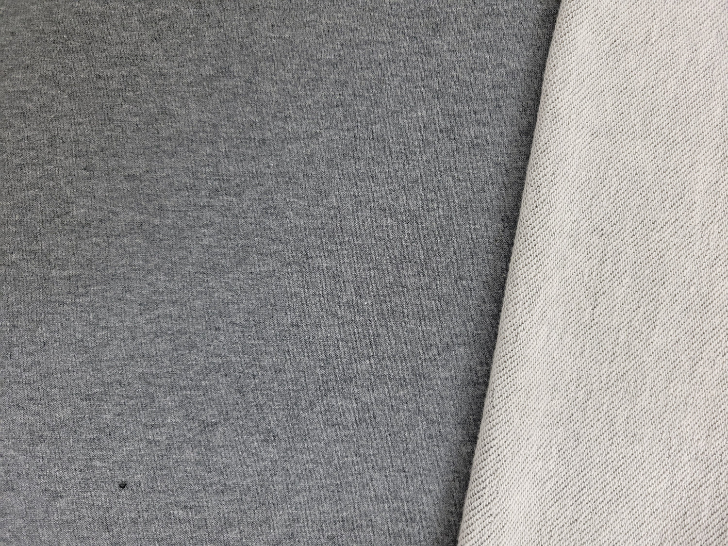 Cotton French Terry Knit Dark Heather Gray