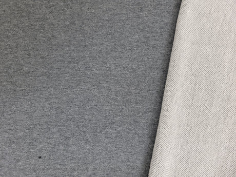 Cotton French Terry Knit Dark Heather Gray