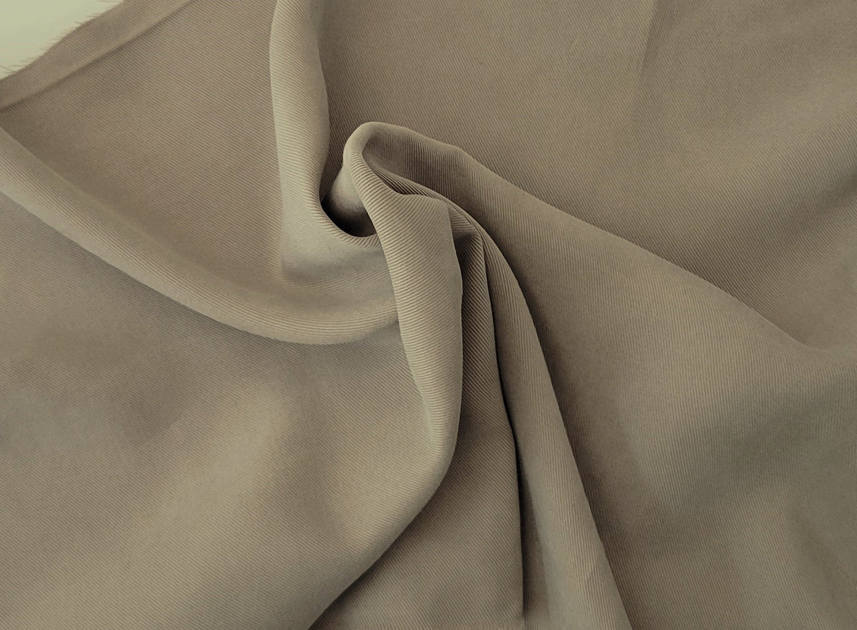Cupro Tencel Twill Gabardine Putty
