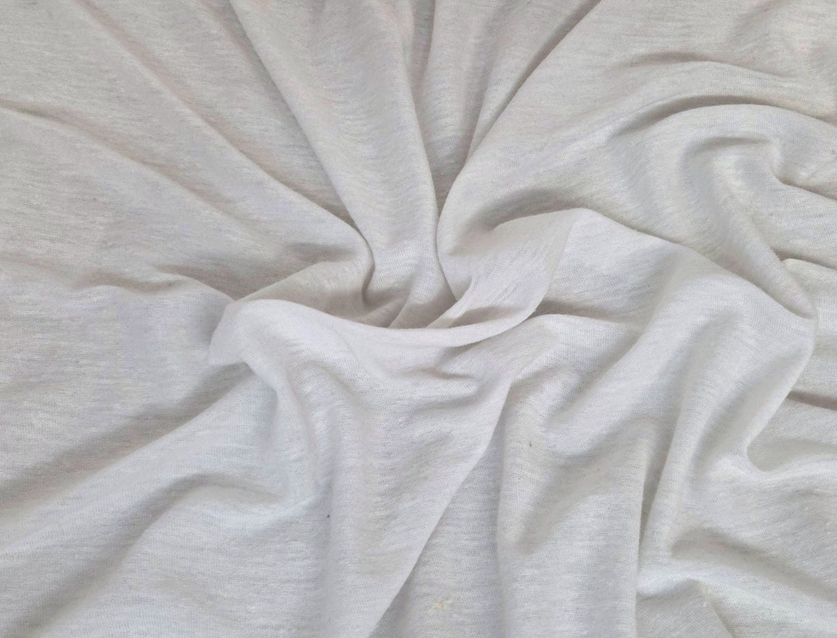 Linen Jersey White Knit Fabric