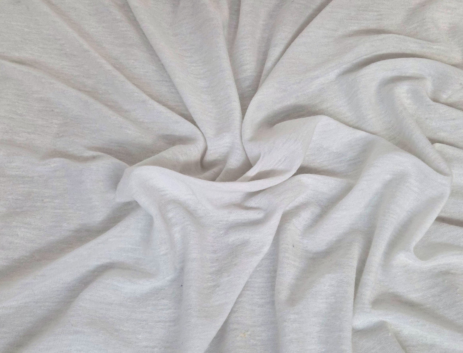 Linen Jersey White Knit Fabric