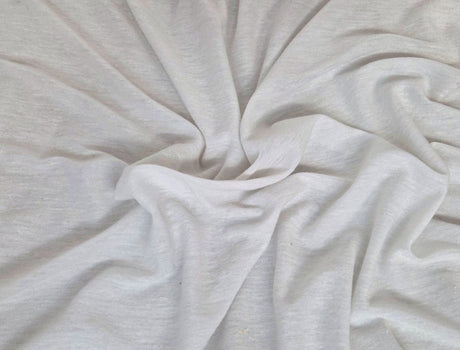 Linen Jersey White Knit Fabric