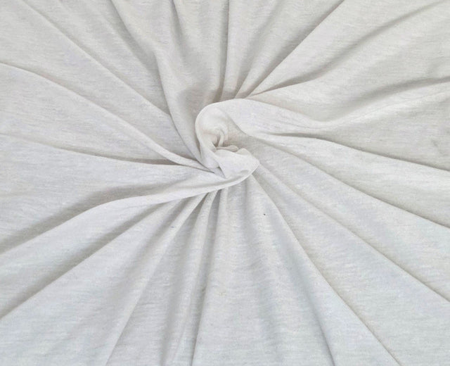 Linen Jersey White Knit Fabric