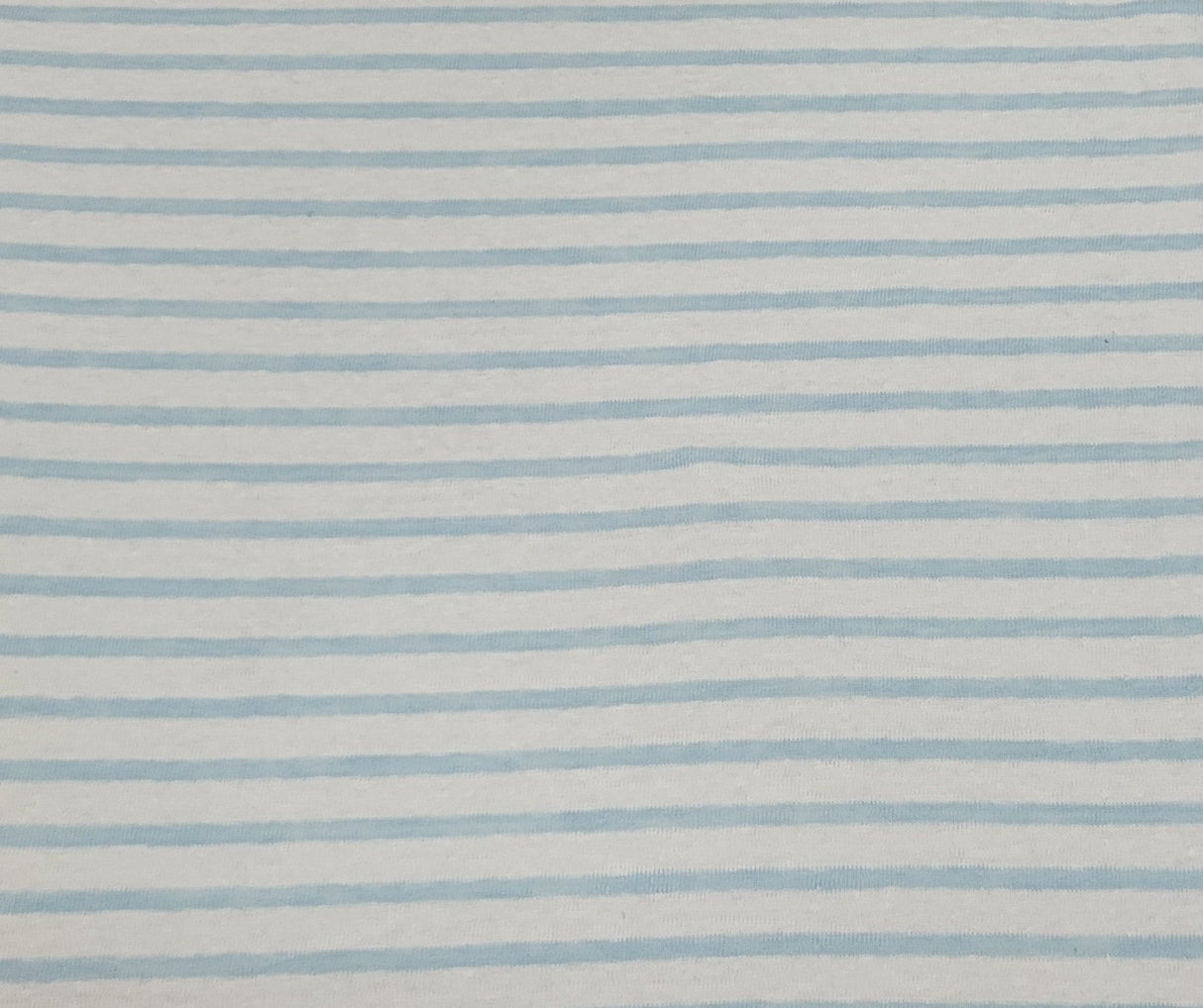 Linen Jersey White Light Blue Stripe