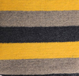 Wool Sweater Knit Mustard Mocha Black Stripes