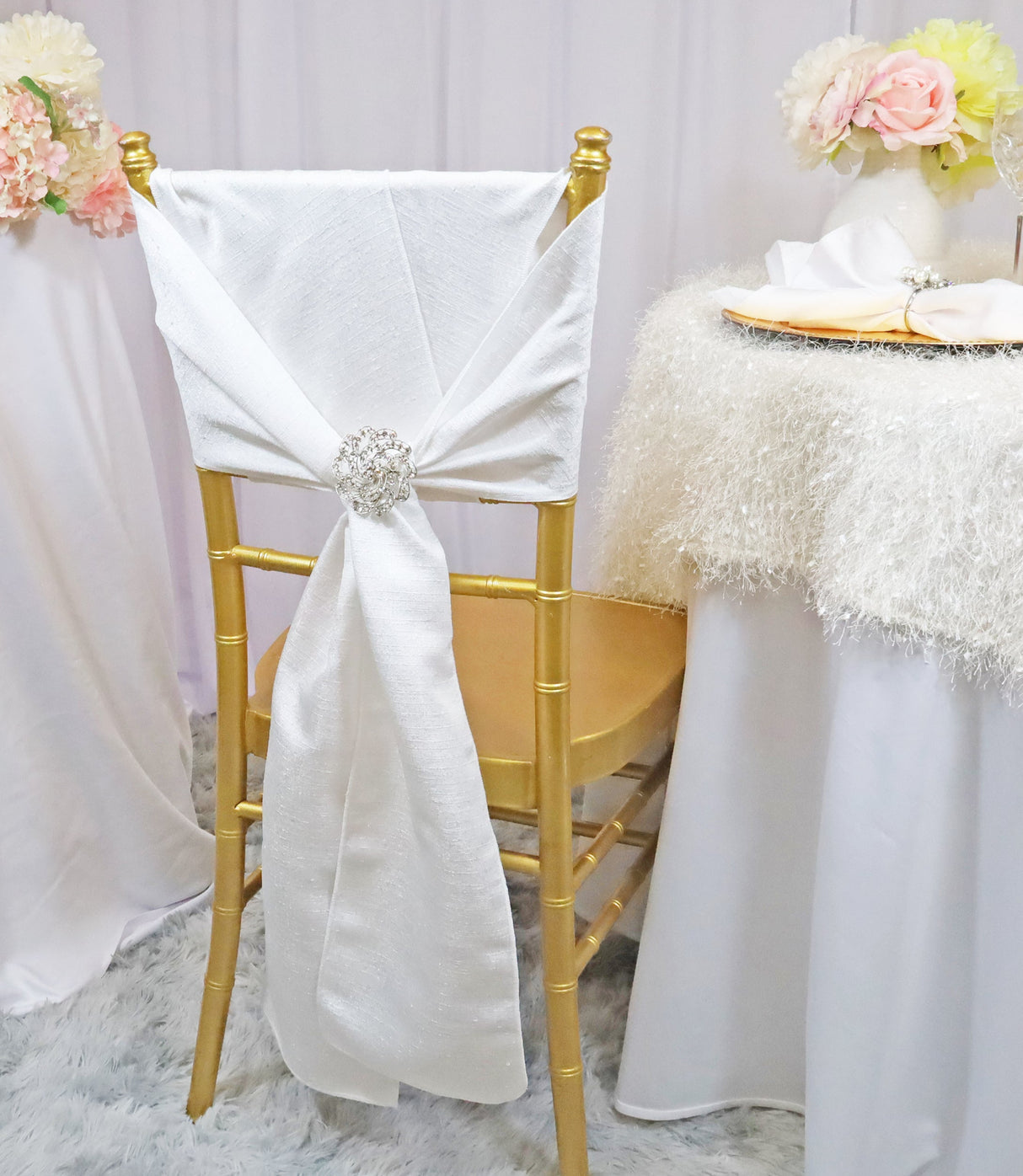 Sequin Chair Sash Sample