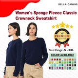 BELLA + CANVAS® Women's Sponge Fleece Classic Crewneck Sweatshirt
