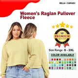 BELLA + CANVAS® Women's Raglan Long Sleeve Pullover Fleece