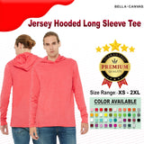 BELLA + CANVAS® Jersey Hooded Long Sleeve Tee