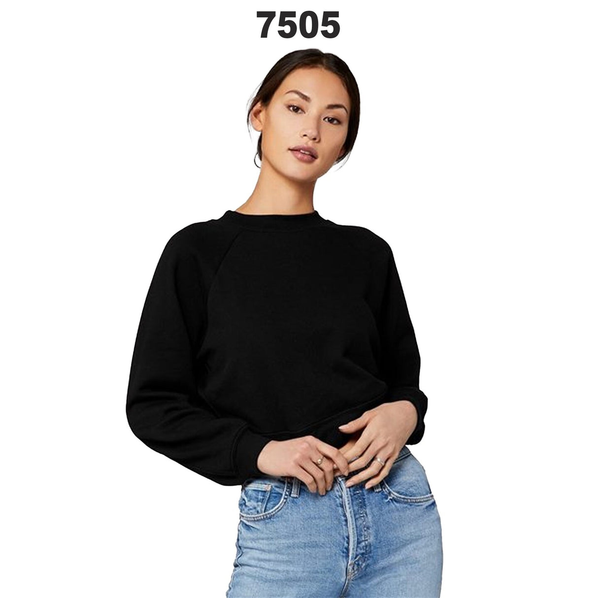 BELLA + CANVAS® Women's Raglan Long Sleeve Pullover Fleece