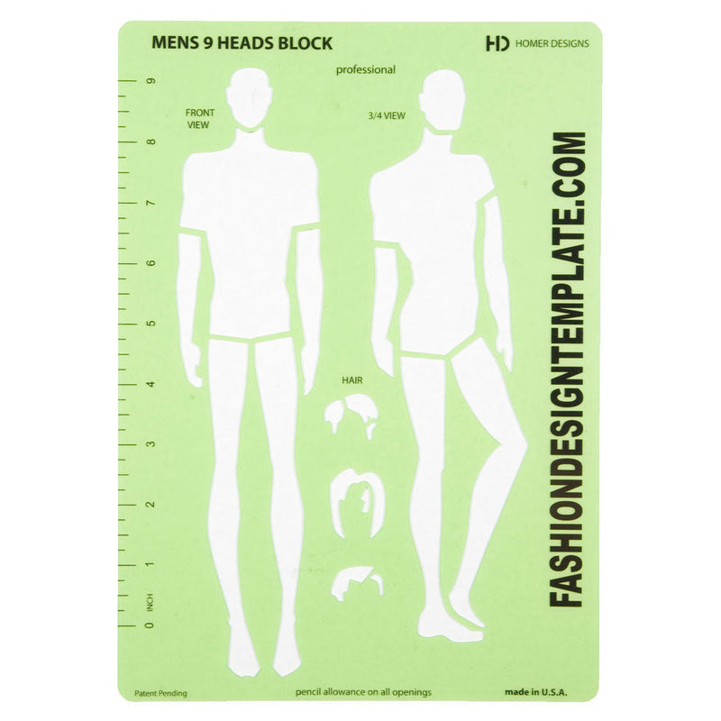 Men's 9 Head Template