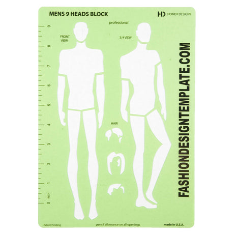 Men's 9 Head Template