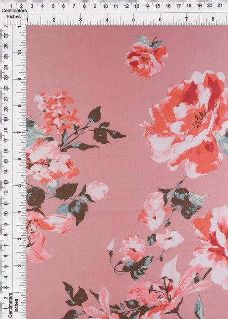 1 Yard High Multi Chiffon Floral Print Woven Fabric Lightweight Sheer Drapery 57/58" Width