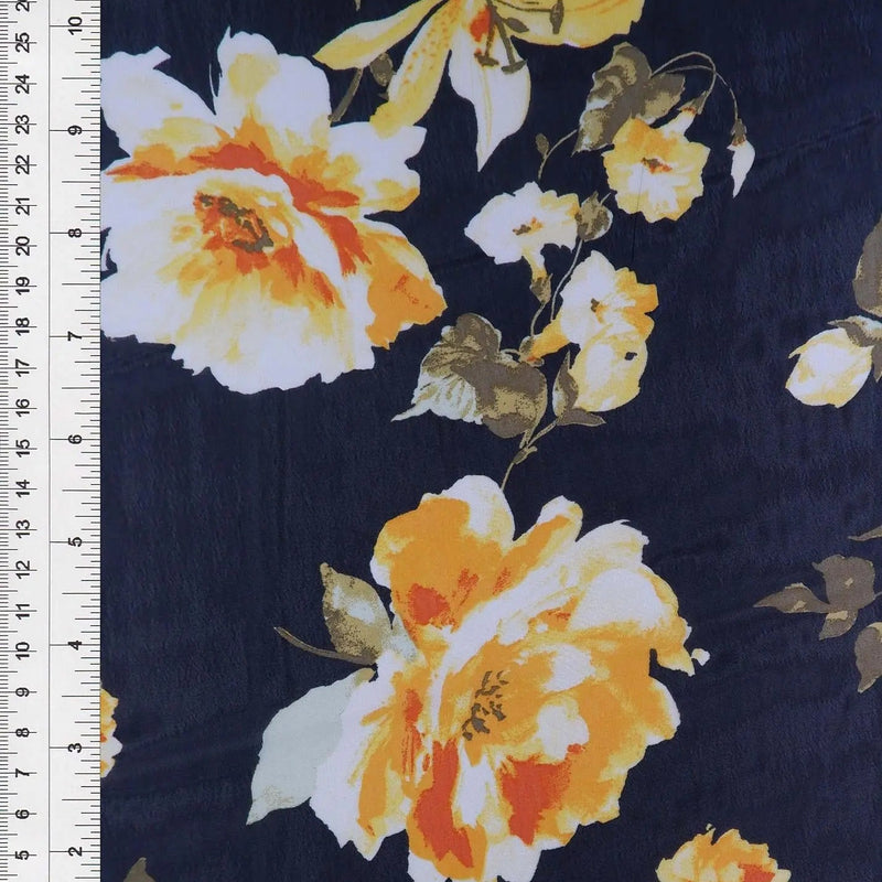 1 Yard Floral Chiffon Fabric Hi Multi Polyester, 57/58" Wide