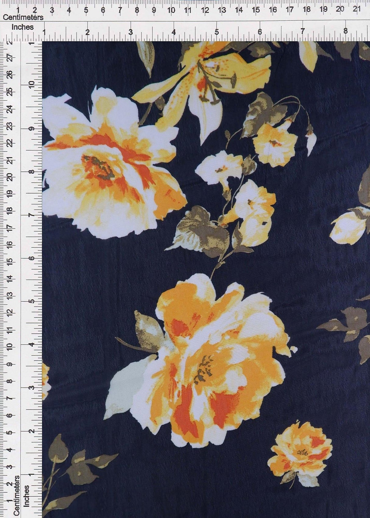 Floral Chiffon Woven Fabric Black Multi