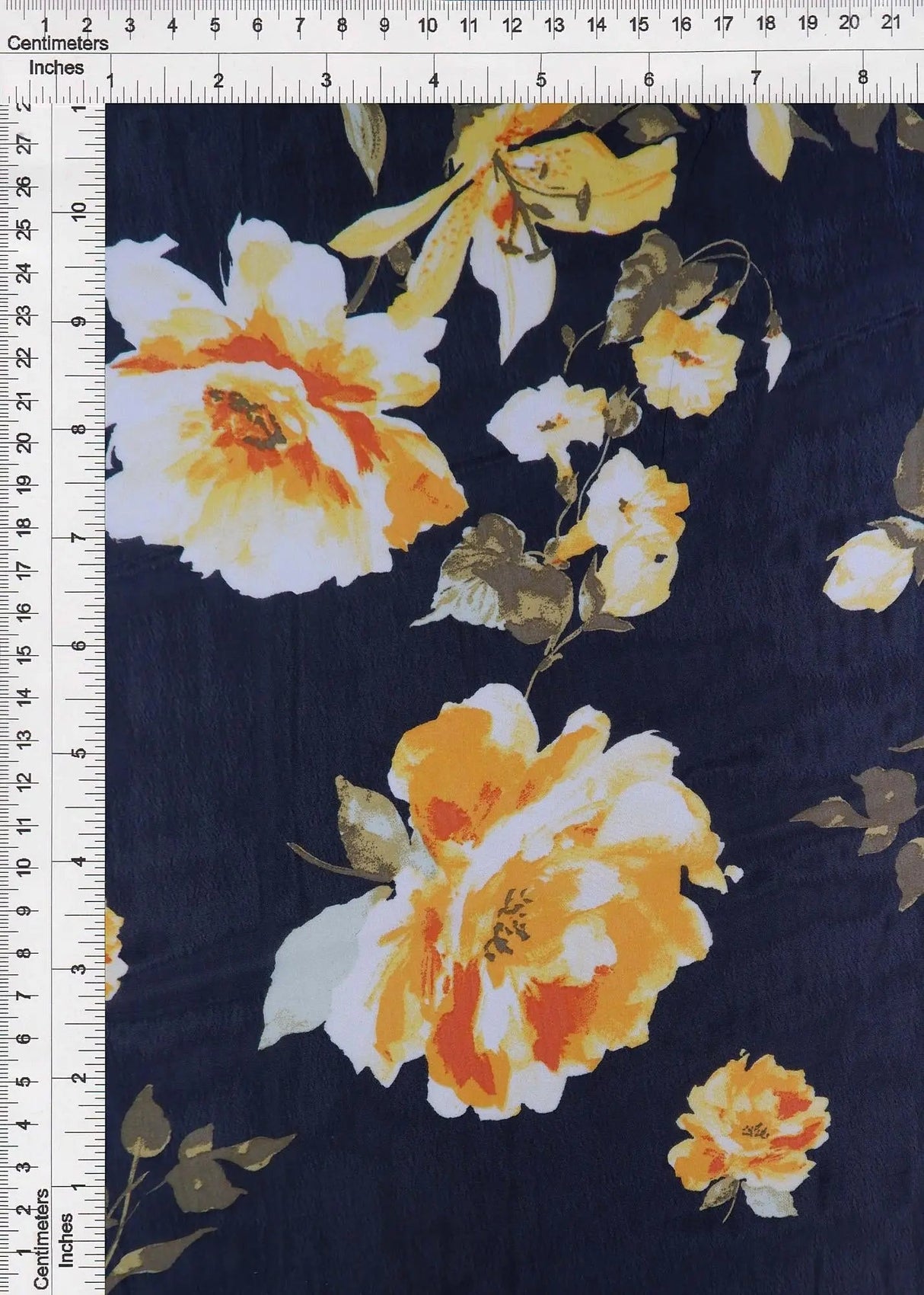 1 Yard High Multi Chiffon Floral Print Woven Fabric Lightweight Sheer Drapery 57/58" Width