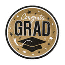 9" Congrats Grad Round Paper Dinner Plates 25 Count