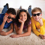 Kids Neon & Black Plastic Nomad Sunglasses – 5", 12 Pc