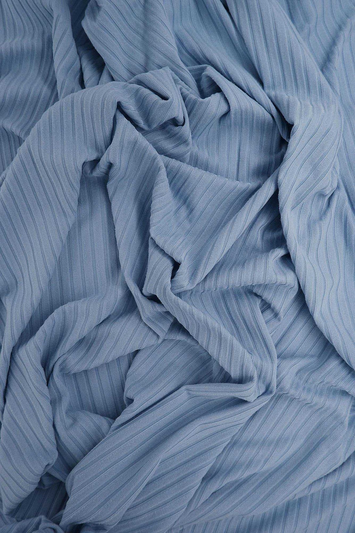 Rib Stretch Knit Fabric Solid
