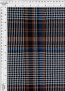 Tela jacquard de doble punto a cuadros, mezcla elástica de poliéster, rayón y spandex, 58/60 pulgadas de ancho
