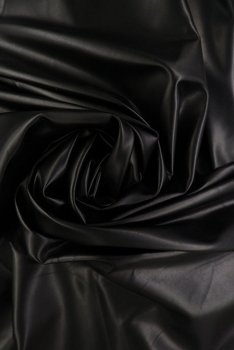PU Pleather Stretch Knit Fabric