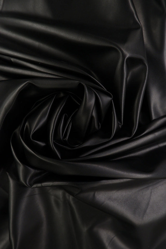 PU Pleather Stretch Knit Fabric