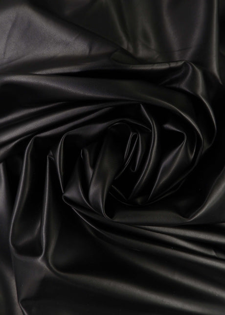 PU Pleather Stretch Knit Fabric