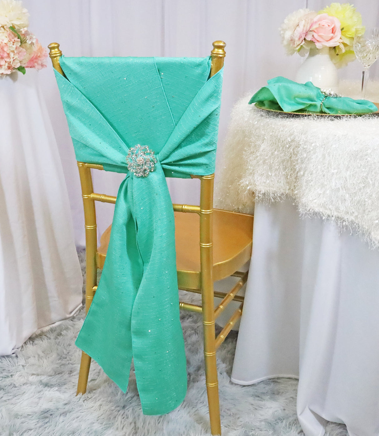 Sequin Chair Sash Sample