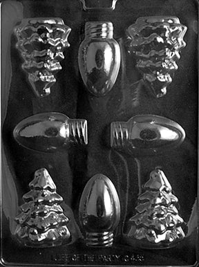 Light Bulbs & Trees Chocolate Mold - LPC435