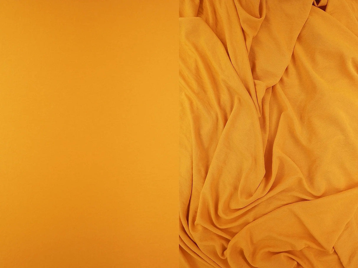 Ice Matte Knit Satin Fabric 1 Yard Yellow Amber Smooth Drape 62/64" Wide