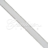 3/8" Satin With Silver Edge Ribbon - 50 Yards (Silver)