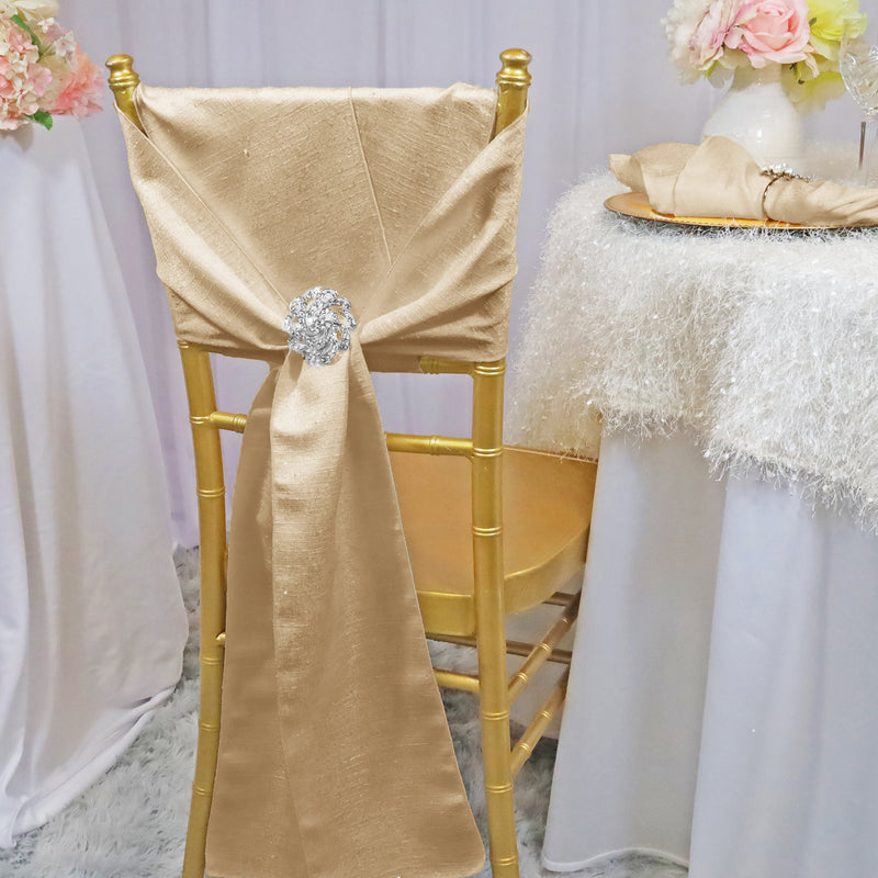 Sequin Chair Sash Sample Champagne