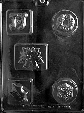 Serious Assorted Christmas Bar Chocolate Mold - LPC436